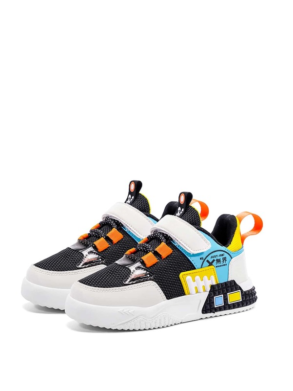 Boys Letter Graphic Colorblock Skate Shoes SHE