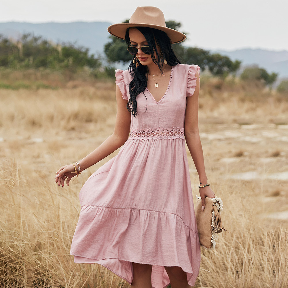 Casual Dresses Fashion Sleeveless Midi Dress Women Summer 2022 Hollow Out Ruffle Pink Lace Slim Elegant Casual Ladies Clothes Vestidos, Blue
Casual Dresses Fashion Sleeveless Midi Dress Women Summer 2022 Hollow Out Ruffle Pink Lace Slim Elegant Casual Ladies Clothes Vestidos, Blue