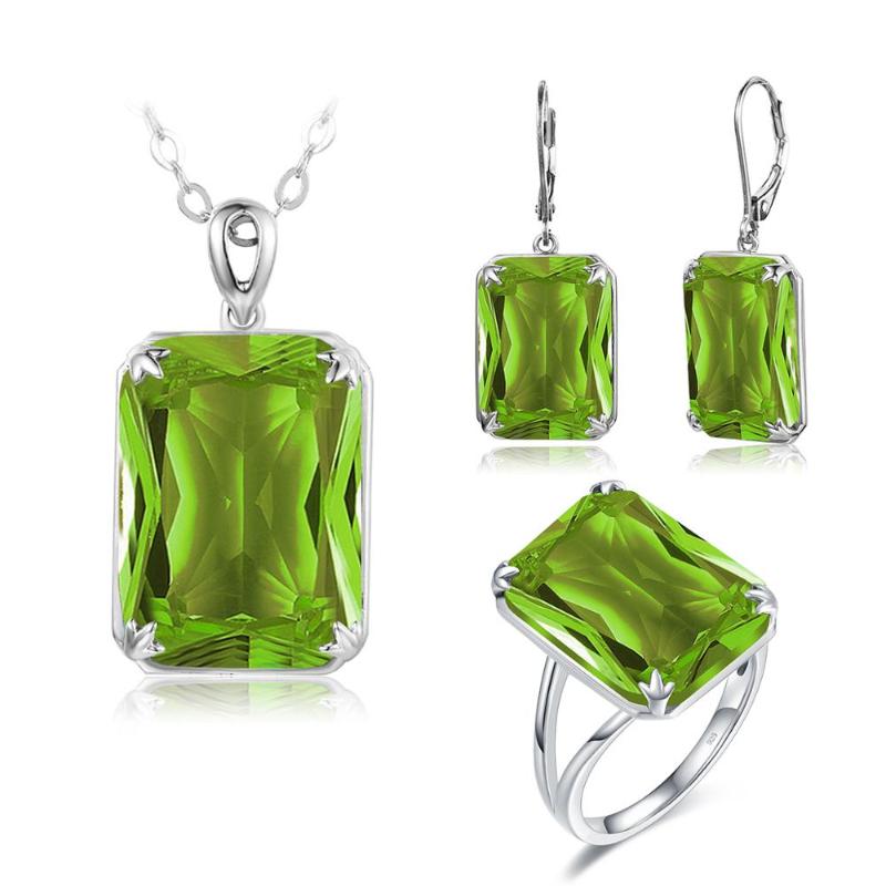 Bracelet Earrings & Necklace Real Silver 925 Jewelry Sets For Women Sparkling Green Peridot Pendant Ring Set Rectangle Shape Luxury Fine, As pic
Bracelet Earrings & Necklace Real Silver 925 Jewelry Sets For Women Sparkling Green Peridot Pendant Ring Set Rectangle Shape Luxury Fine, As pic