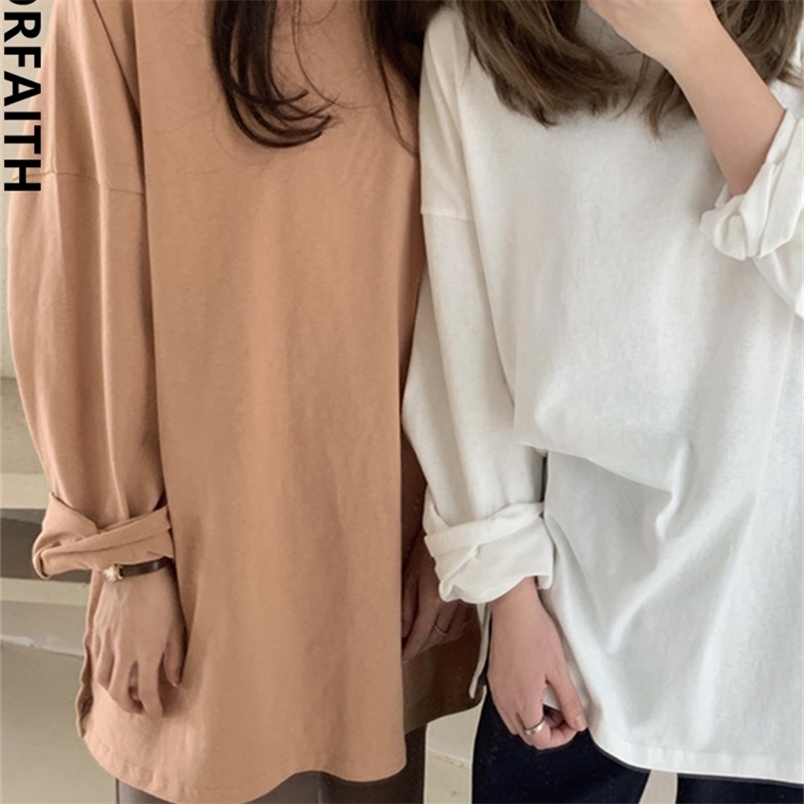 Colorfaith Autumn Trend T-Shirts Oversized Solid Bottoming Long Sleeve Wild Korean Minimalist Style Tops T601 220326, Camel
Colorfaith Autumn Trend T-Shirts Oversized Solid Bottoming Long Sleeve Wild Korean Minimalist Style Tops T601 220326, Camel
