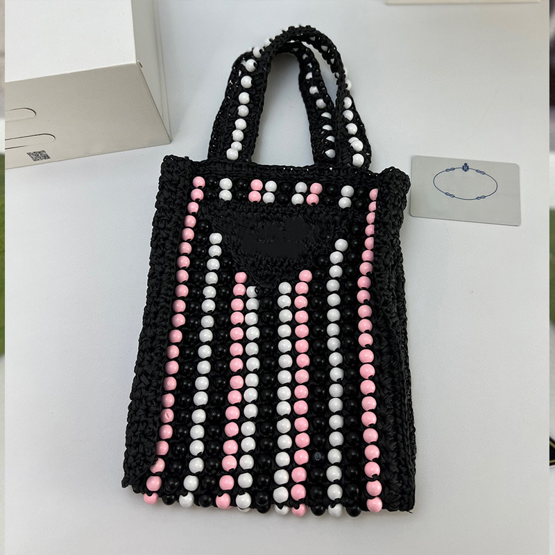 Retro Designer Woven Bucket Bags Colorful Wooden Balls Raffia Top Handbags Fashion Casual Multifunctional Women's Bags, White
Retro Designer Woven Bucket Bags Colorful Wooden Balls Raffia Top Handbags Fashion Casual Multifunctional Women's Bags, White
