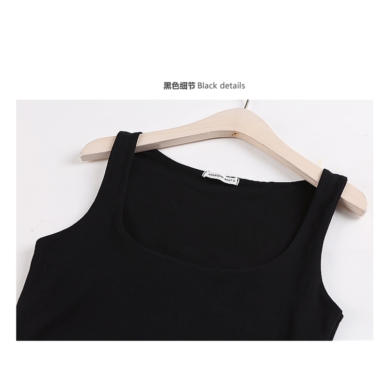 Sexy Low-Cut Tank Tops Women Large U-neck Bottoming Cotton Tanks Nightclubs Clothing Black White Gray 220325
