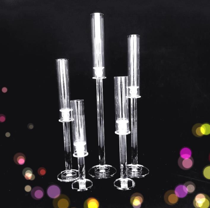 LED Acrylic Candle Holder single heads Centerpiece Road Lead Candle Holder Centerpiece Wedding Props Christmas 2024