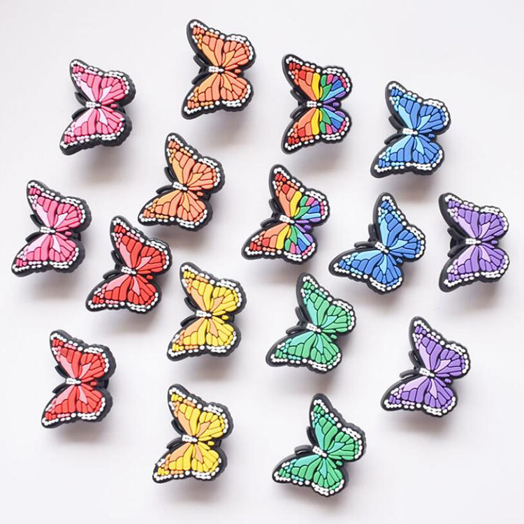colorfuls Butterfly cartoon shoe charms garden shoecharms buckle clog bracelet wristband decoration accessories gift