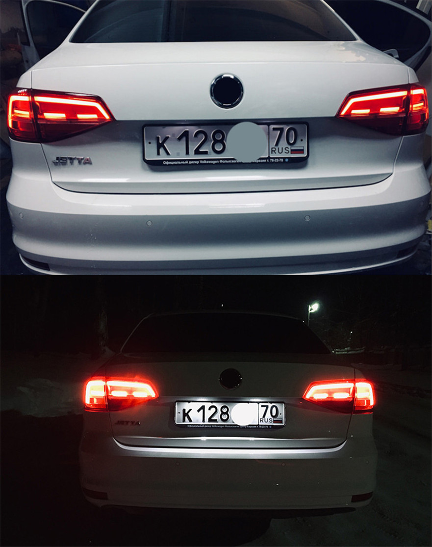 4 PCS Car Tail Lights Parts For Jetta MK7 20 15-20 18 Taillights Rear Lamp LED Signal Brake Reversing Parking FACELIFT Upgrade