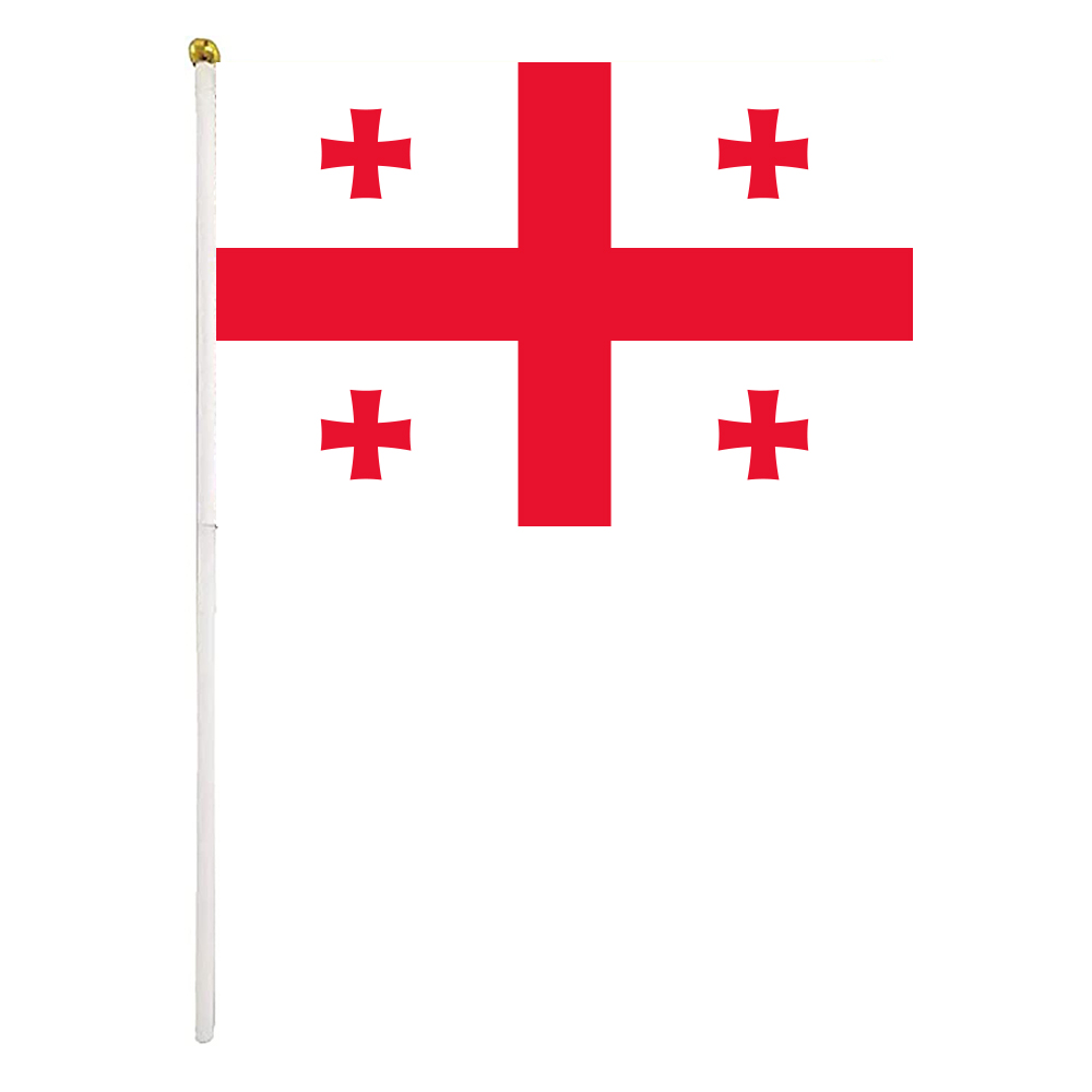 Georgia Hand Waving Flag 14X21CM Premium Polyester Mini World Country Flag Banner With Plastic Flagpole
Georgia Hand Waving Flag 14X21CM Premium Polyester Mini World Country Flag Banner With Plastic Flagpole