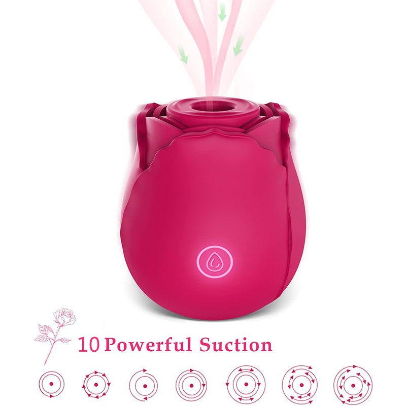 Rose Toy for Women, Sucking Vibrator Women with 10 Intense Suction, Rechargeable Clit Sucker Nipple Stimulator Sex Toys 220330
