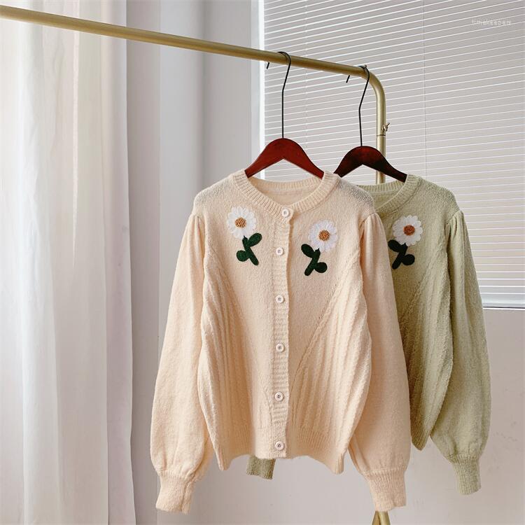 Women's Knits & Tees Autumn Cardigans O-Neck Flower Knitted Women Long Sleeve Single Button Loose Sweater Female TopsWomen's Time22, Green
Women's Knits & Tees Autumn Cardigans O-Neck Flower Knitted Women Long Sleeve Single Button Loose Sweater Female TopsWomen's Time22, Green