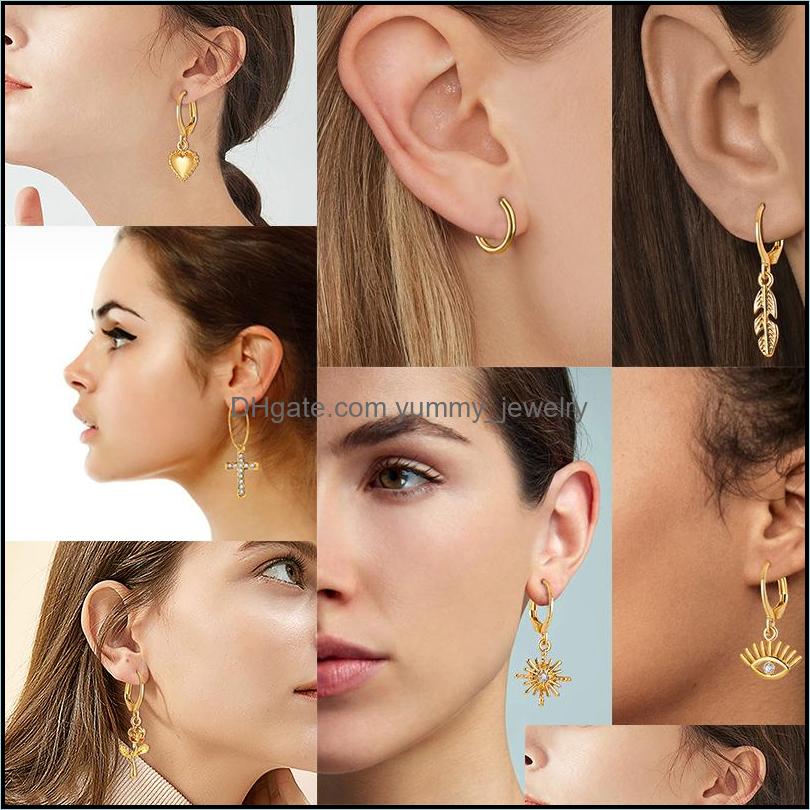 Dangle Chandelier Earrings Jewelry 18K Gold Drop For Women Ethnic Cross Heart Flower Eye Star Charms Hoop Earring 2021 Fashion Set Deliver
Dangle Chandelier Earrings Jewelry 18K Gold Drop For Women Ethnic Cross Heart Flower Eye Star Charms Hoop Earring 2021 Fashion Set Deliver