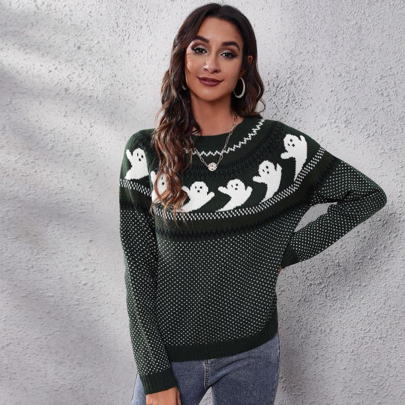Women' Sweaters Ghost Pattern Knit Sweater Women 2022 Fashion Winter Warm Long Sleeve Loose Comfortable Pullover Black Gothic Girl TopWomen, Bk
Women' Sweaters Ghost Pattern Knit Sweater Women 2022 Fashion Winter Warm Long Sleeve Loose Comfortable Pullover Black Gothic Girl TopWomen, Bk