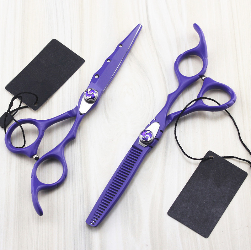 professional 6.0 inch hairdressing scissors Cutting & Thinning scissor shears forbici barber hair set Free 220317