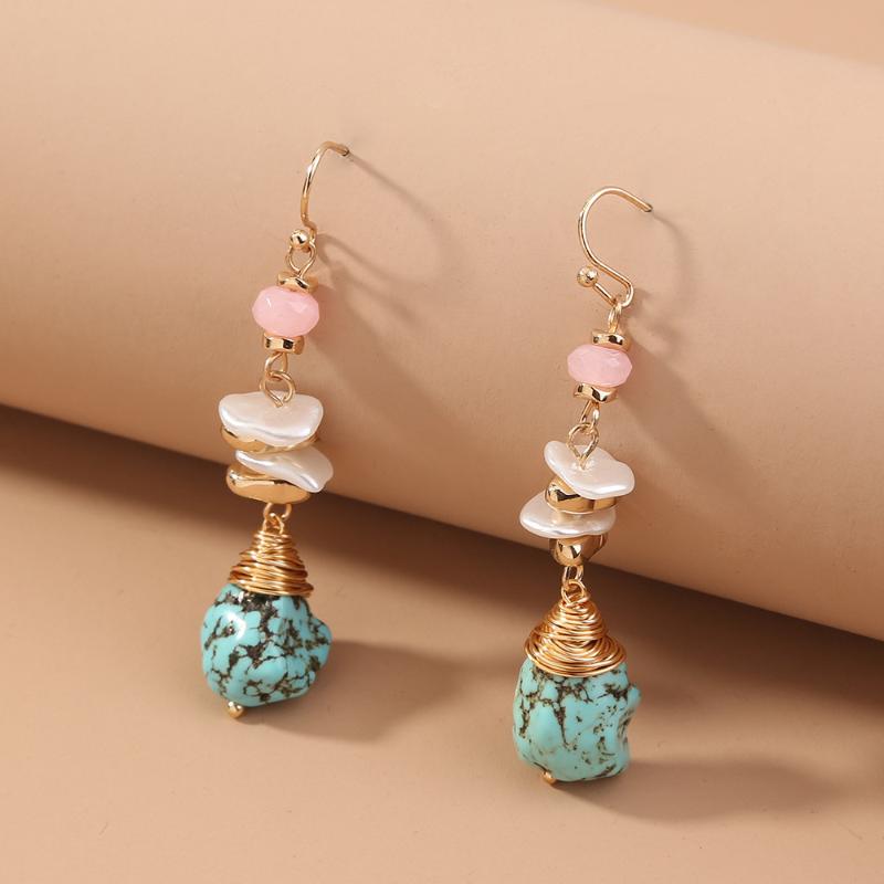 Dangle & Chandelier Korean Style Natural Green Stone Earrings Simple Irregular Pearl For Women Party Jewelry GiftDangle
Dangle & Chandelier Korean Style Natural Green Stone Earrings Simple Irregular Pearl For Women Party Jewelry GiftDangle