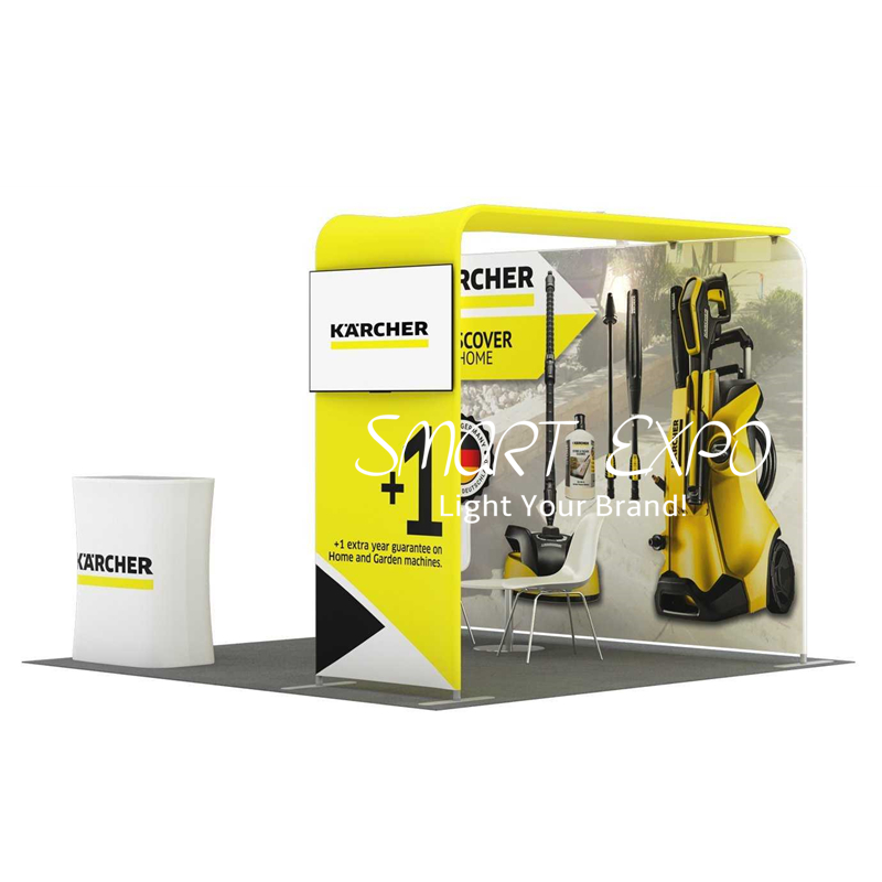 10x10 Trade Show Booth Exhibition Stands Advertising Display with Frame Kits Custom Printed Graphics Carry Bag