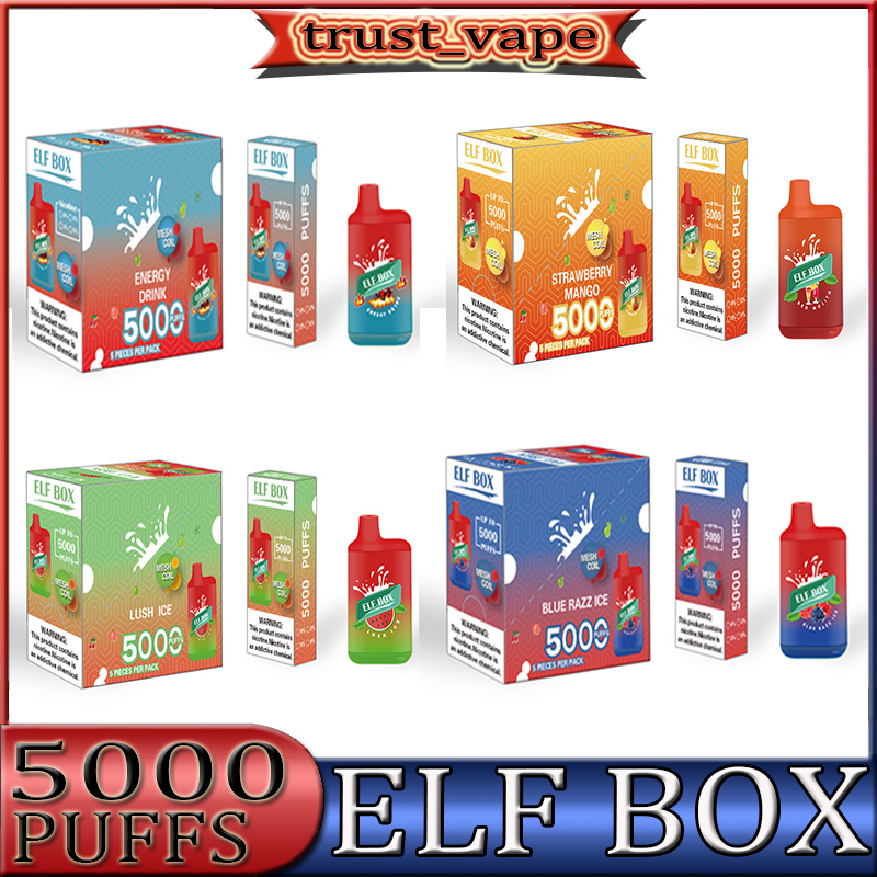 Original Vapordi ELF BOX 5000 Puffs Mesh Disposable Vape E cigarette 12ml Pre-filled 0% 2% 3% 5% Pods Device 10 colors Rechargeable 650mah A Battery
Original Vapordi ELF BOX 5000 Puffs Mesh Disposable Vape E cigarette 12ml Pre-filled 0% 2% 3% 5% Pods Device 10 colors Rechargeable 650mah A Battery