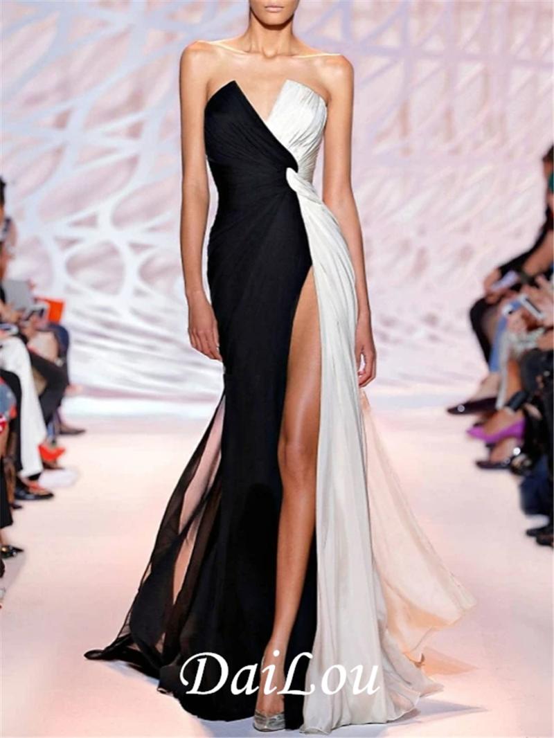 Party Dresses Sheath / Column White Wear Formal Evening Dress Strapless Sleeveless Sweep Brush Train Chiffon With Split 2022Party, As pic
Party Dresses Sheath / Column White Wear Formal Evening Dress Strapless Sleeveless Sweep Brush Train Chiffon With Split 2022Party, As pic