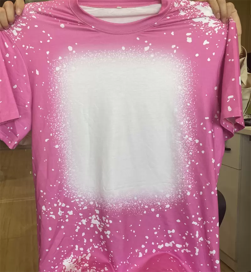 Wholesale Sublimation Bleached T shirts Blank Heat Transfer Cotton Feel Clothing DIY Parent-child Clothes S M L XL XXL XXXL XXXXL