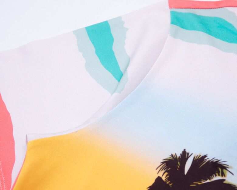 Spring new style vest stitching short-sleeved T-shirt round neck cotton fabric women's and men's high-quality T-shirt black white d4534