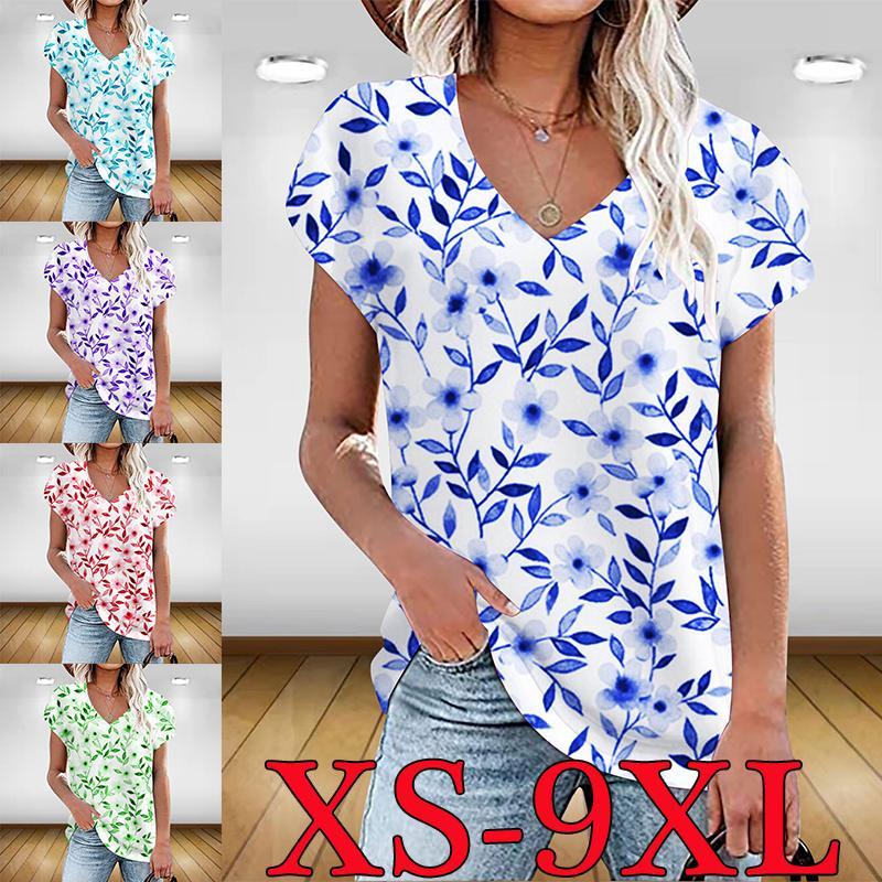 Women's Tanks & Camis Women's 2022 Loose Summer Casual Top Printed V-Neck Short Sleeve T-Shirt Plus Size -9XLWomen's, Blue
Women's Tanks & Camis Women's 2022 Loose Summer Casual Top Printed V-Neck Short Sleeve T-Shirt Plus Size -9XLWomen's, Blue