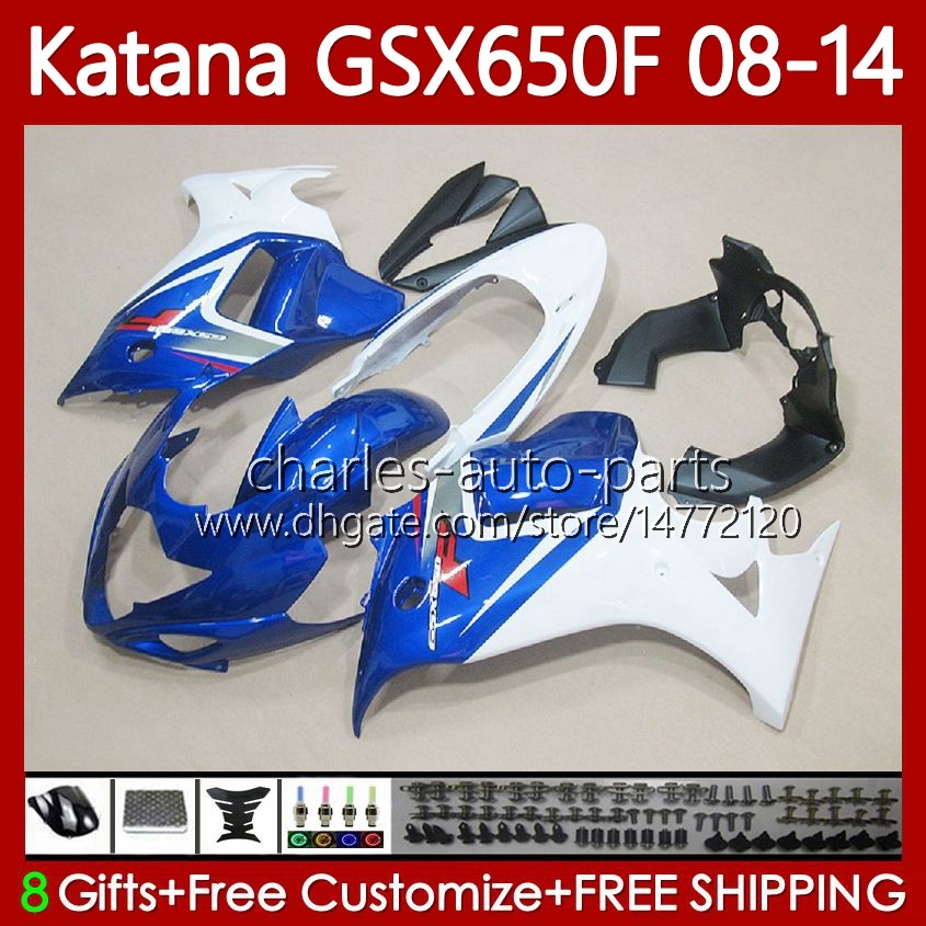 Fairings For SUZUKI White blue KATANA GSX-650F GSXF650 GSXF-650 GSX650F 2008 2009 2010 2011 2012 2013 2014 Bodywork 120No.50 GSX 650F GSXF 650 08 09 10 11 12 13 14 Body, No. 1
Fairings For SUZUKI White blue KATANA GSX-650F GSXF650 GSXF-650 GSX650F 2008 2009 2010 2011 2012 2013 2014 Bodywork 120No.50 GSX 650F GSXF 650 08 09 10 11 12 13 14 Body, No. 1