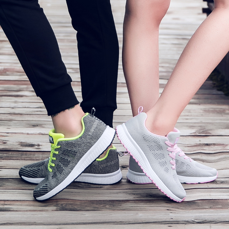 Women's Sneakers Couples Running Shoe Lace Up Breathable Lightweight Casual Sports Shoes Outdoor Walking 220511