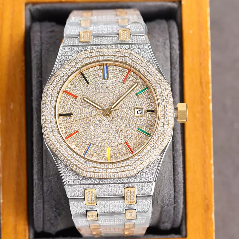 Classic Full Diamond Mens Watches Automatic Mechanical Watch 40mm Diamond Bezel Fashion Wristwatches Montre De Luxe Gift for Men, Color 4
Classic Full Diamond Mens Watches Automatic Mechanical Watch 40mm Diamond Bezel Fashion Wristwatches Montre De Luxe Gift for Men, Color 4