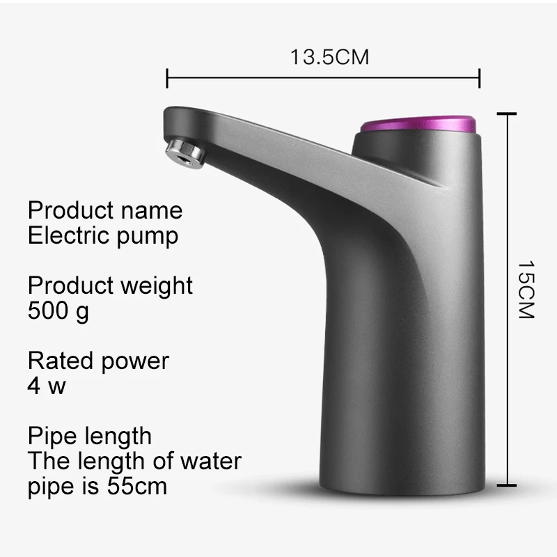 Portable Water Dispenser Household Water Pump USB Charging Switch Drinking Bottle Auto Electric Tools