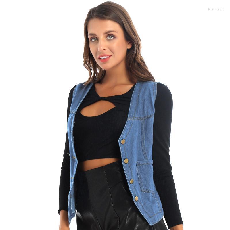 Women' Vests Girls Denim Short Coat 2022 Waistcoat Casual Vest Tank Coats Women Spring Autumn Fashion Loose V Neck Sleeveless Jean Jacket L, Dark blue
Women' Vests Girls Denim Short Coat 2022 Waistcoat Casual Vest Tank Coats Women Spring Autumn Fashion Loose V Neck Sleeveless Jean Jacket L, Dark blue