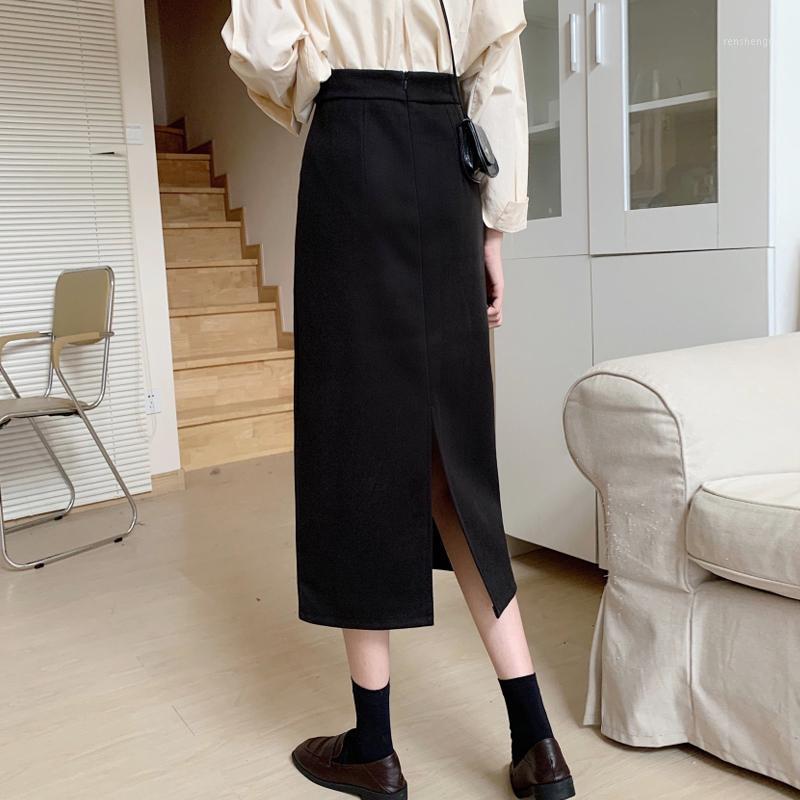 Skirts Split Skirt Women' Spring 2022 Temperament Mid-length Black Is Thin And High Waist A-line, Black front split
Skirts Split Skirt Women' Spring 2022 Temperament Mid-length Black Is Thin And High Waist A-line, Black front split