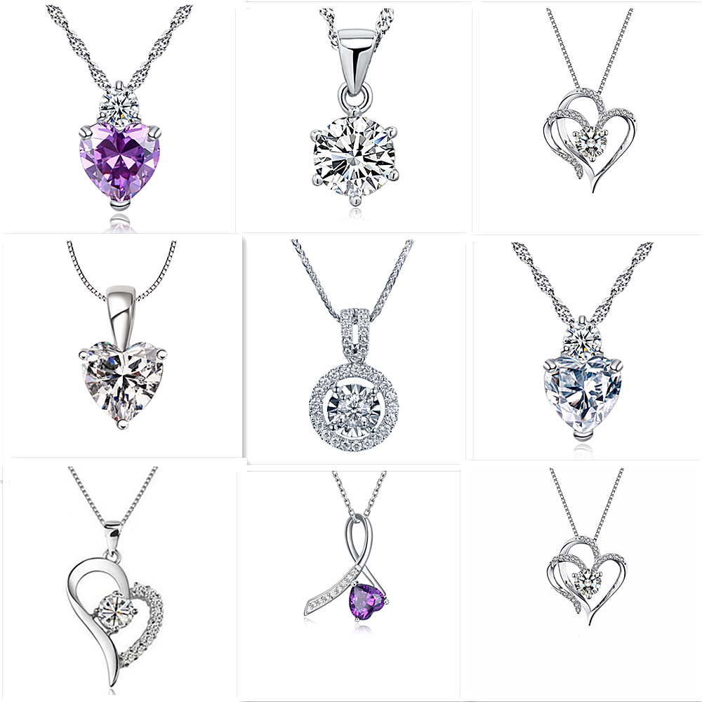 New Fashion Heart Love Lucky Charm Crystal Pendant Metal Necklace Trendy Jewelry For Women Girls Party Silver Plated Gift Wholesale 20Pcs/Lot
New Fashion Heart Love Lucky Charm Crystal Pendant Metal Necklace Trendy Jewelry For Women Girls Party Silver Plated Gift Wholesale 20Pcs/Lot