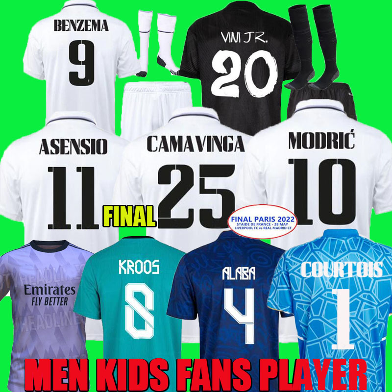 2023 BENZEMA VINI JR Finals soccer jerseys 21 22 23 champions 14 time winners football shirt Real Madrids CAMAVINGA ALABA MODRIC camiseta men kids 2021 2022 Courtois, 21/22 home
2023 BENZEMA VINI JR Finals soccer jerseys 21 22 23 champions 14 time winners football shirt Real Madrids CAMAVINGA ALABA MODRIC camiseta men kids 2021 2022 Courtois, 21/22 home