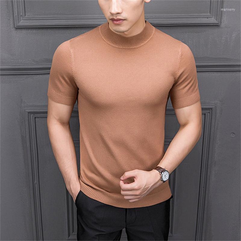 Men's Sweaters Men's Solid Color Middle Neck Sweater Cotton T-shirt Clothes Short Sleeve Casual Knitted Pullover2022Men's Mari22, Black
Men's Sweaters Men's Solid Color Middle Neck Sweater Cotton T-shirt Clothes Short Sleeve Casual Knitted Pullover2022Men's Mari22, Black