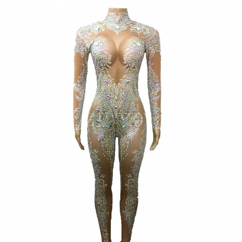 Stage Wear Rhinestones Sparkly Jumpsuit Fashion Sexy Nude Stretch Dance Costume Show Bodysuit Singer Birthday OutfitStage, Blue
Stage Wear Rhinestones Sparkly Jumpsuit Fashion Sexy Nude Stretch Dance Costume Show Bodysuit Singer Birthday OutfitStage, Blue