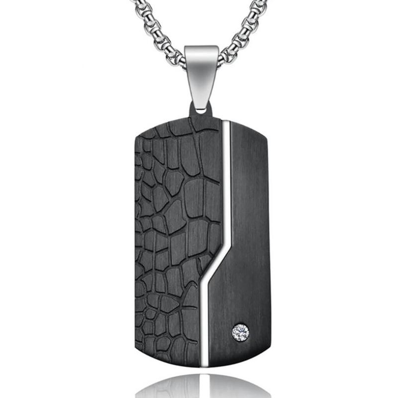 Chains Stainless Steel Crackle Black Rectangle Dog Tag Pendant Necklace Jewelry Gift For Him With Chain
Chains Stainless Steel Crackle Black Rectangle Dog Tag Pendant Necklace Jewelry Gift For Him With Chain