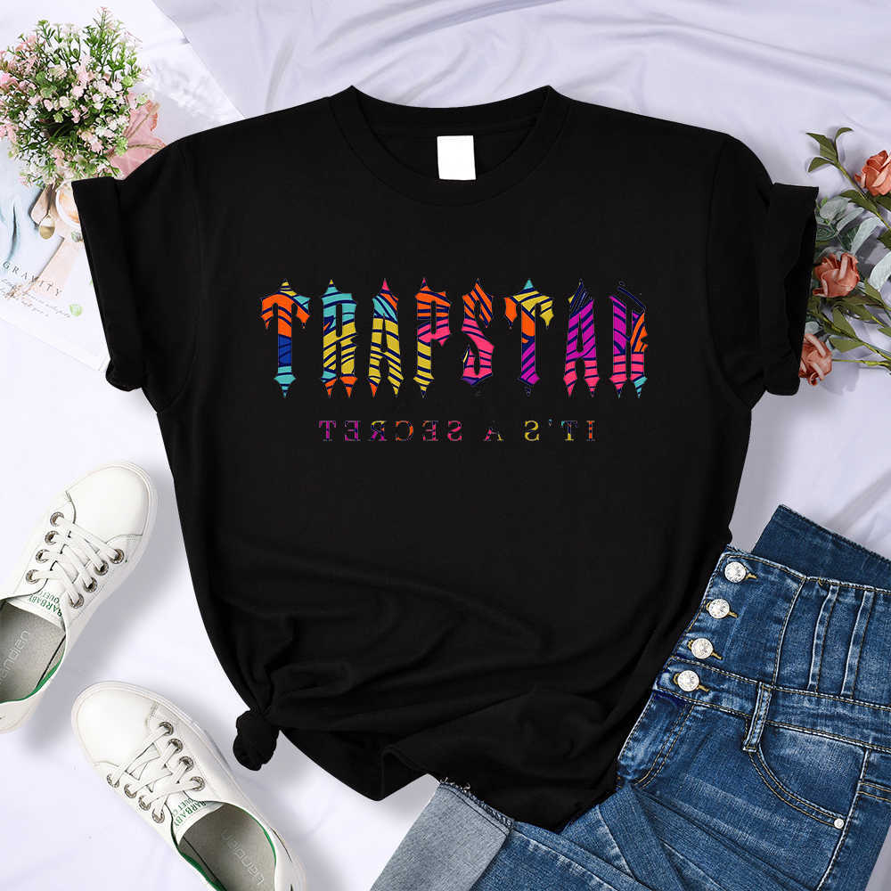 Trapstar Fashion Casual T-shirt Women Summer O-neck Short Sleeve Breathable Personality Streetwear Soft Comfortable Tops Female, White
Trapstar Fashion Casual T-shirt Women Summer O-neck Short Sleeve Breathable Personality Streetwear Soft Comfortable Tops Female, White