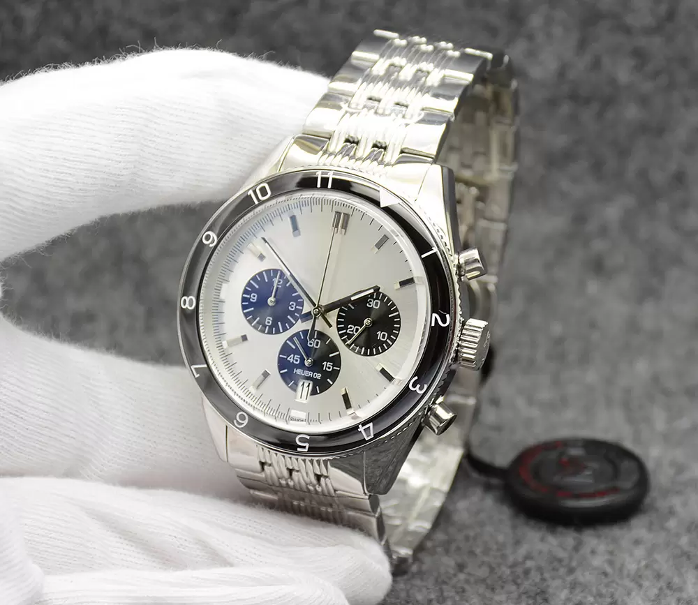 Silver Date Dial Watch Autavia Heritage Calibre Heuer 02 Quartz Chronograph Function Ceramic Bezel Stainless Steel Strap Mens Watch, Nude
Silver Date Dial Watch Autavia Heritage Calibre Heuer 02 Quartz Chronograph Function Ceramic Bezel Stainless Steel Strap Mens Watch, Nude