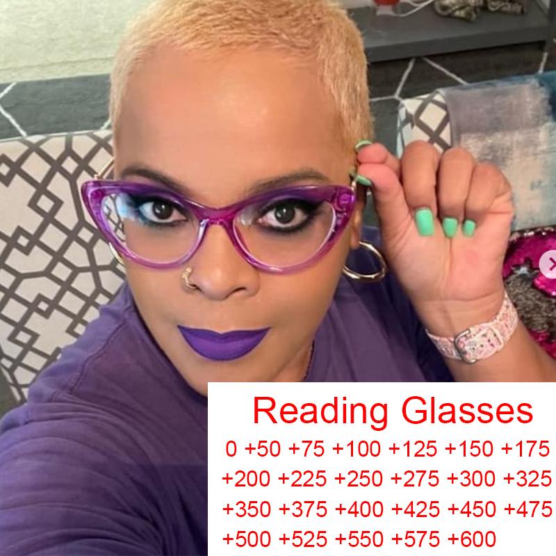 Sunglasses Reading Glasses Plus 0 To 6.0 Anti Blue Light Computer Eyeglasses Fashion Vintage Transparent Purple Cat Eye OkularySunglasses
Sunglasses Reading Glasses Plus 0 To 6.0 Anti Blue Light Computer Eyeglasses Fashion Vintage Transparent Purple Cat Eye OkularySunglasses