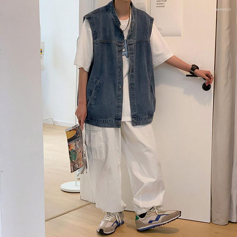Men' Vests Selling Tooling Denim Vest Male Spring And Autumn Korean Loose Retro Trendy Brand Handsome Waistcoat Blue Sleeveless Jacket Stra
Men' Vests Selling Tooling Denim Vest Male Spring And Autumn Korean Loose Retro Trendy Brand Handsome Waistcoat Blue Sleeveless Jacket Stra