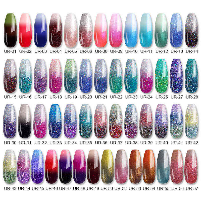 NXY Nail Gel 7 5ml Thermal Polish Sequins Glitter Temperature Color Changing Varnishes Soak Off Uv Led 0328