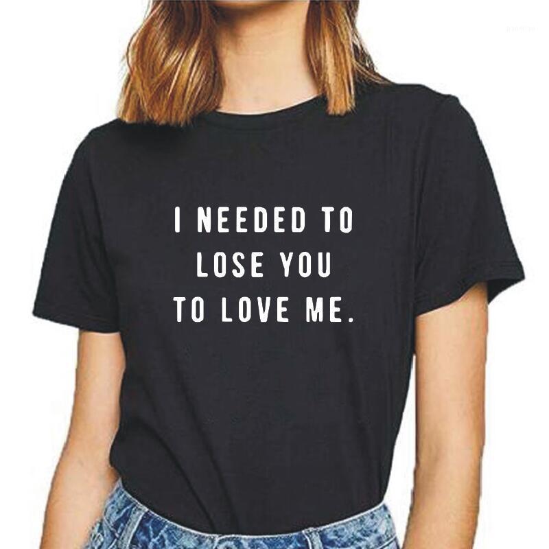 Women' T-Shirt Summer Casual Short Sleeve Tee Shirt Femme Funny I Needed To Lose You Love Me Harajuku T Women Tops Camiseta Mujer, Black 
Women' T-Shirt Summer Casual Short Sleeve Tee Shirt Femme Funny I Needed To Lose You Love Me Harajuku T Women Tops Camiseta Mujer, Black