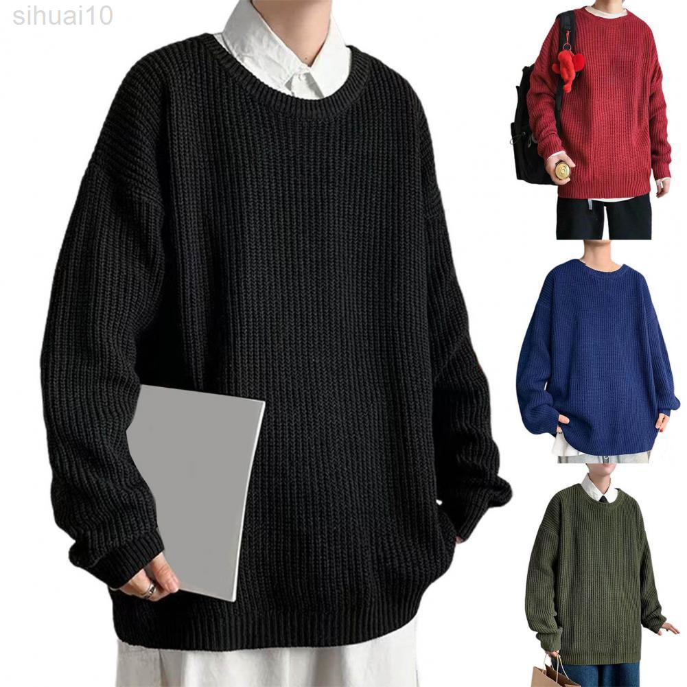 Korean Fashion Sweater Men Clothing Solid Color Oversized Round Neck Casual Winter Knitted Sweater For Streetwear L220801, Black
Korean Fashion Sweater Men Clothing Solid Color Oversized Round Neck Casual Winter Knitted Sweater For Streetwear L220801, Black