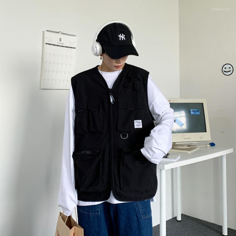 Men's Vests 2022 Autumn Vest Large Multi Pocket Coat Japanese Tooling Loose Sleeveless Jacket Solid Color Black Stra22
Men's Vests 2022 Autumn Vest Large Multi Pocket Coat Japanese Tooling Loose Sleeveless Jacket Solid Color Black Stra22