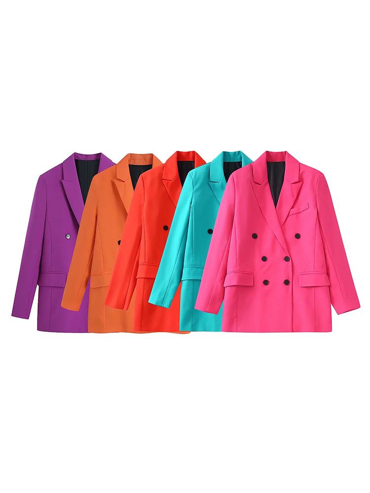 Women's Suits & Blazers Fashion Women Masculine Blazer Jacket 2022 Double Breasted Flap Pockets Coat With Shoulder Pads Long Sleeve Solid Co, Sky blue
Women's Suits & Blazers Fashion Women Masculine Blazer Jacket 2022 Double Breasted Flap Pockets Coat With Shoulder Pads Long Sleeve Solid Co, Sky blue