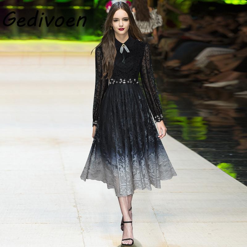 Casual Dresses Gedivoen Autumn Fashion Sweet Elegant Mid-Calf Dress Turn-down Collar Slim High Waist Sequins Flower Pattern Big Swing, Black;gray
Casual Dresses Gedivoen Autumn Fashion Sweet Elegant Mid-Calf Dress Turn-down Collar Slim High Waist Sequins Flower Pattern Big Swing, Black;gray