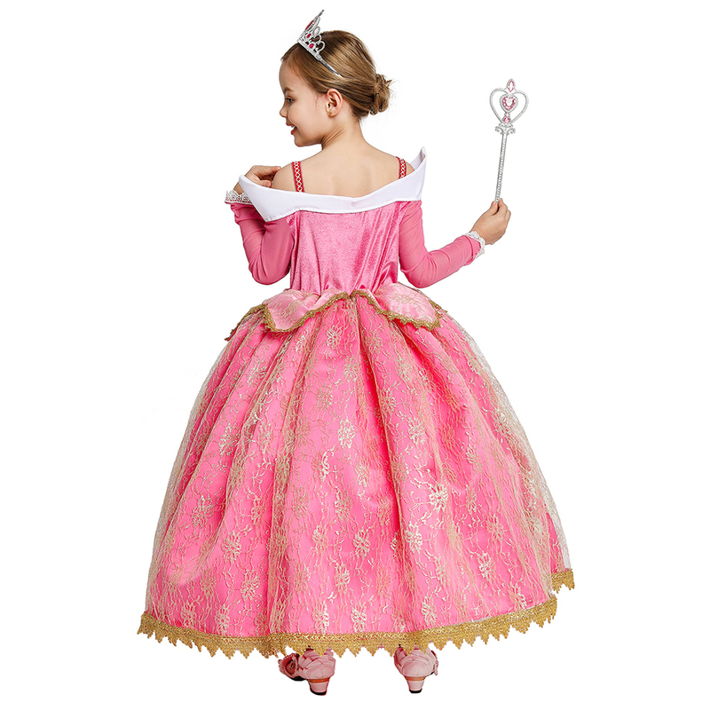 Girls Aurora Dress Halloween Cosplay Sleeping Beauty Princess Dresses Christmas Costume Party Birthday Gift 220721