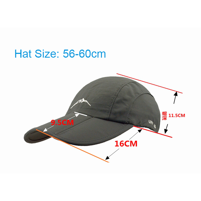 Waterproof Outdoor Sport Baseball Cap Unisex Spring Summer Quick Drying Breathable Cap Foldable Cycling hat Sun Protection