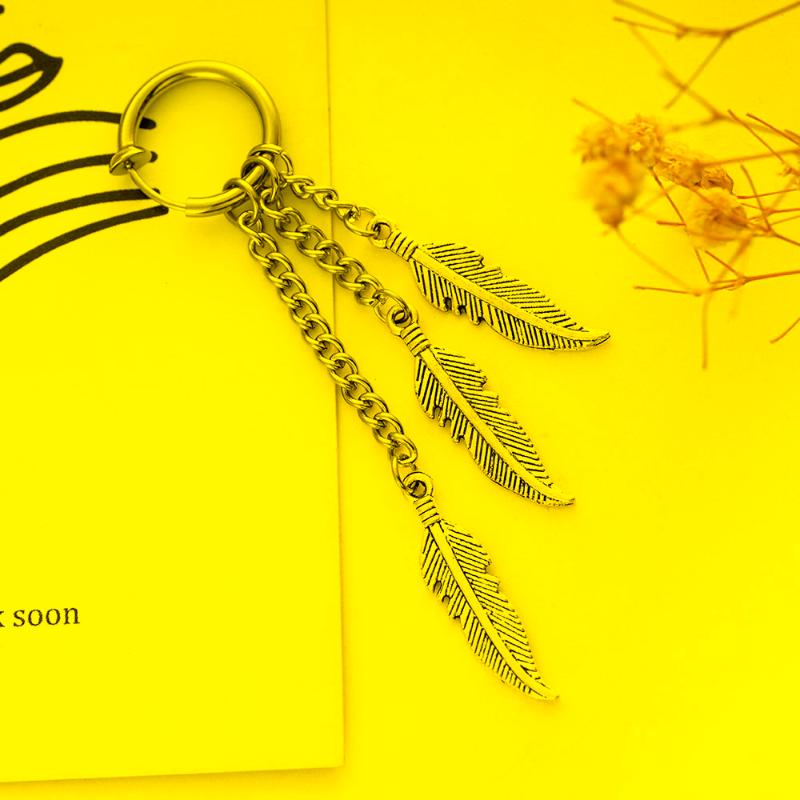 Hoop & Huggie Fashion Men Punk Stainless Steel Stud Earring Earrings Feather Tassel Long Chain Pendant Unisex Trend Rock Hipster Ear Clip Gi
Hoop & Huggie Fashion Men Punk Stainless Steel Stud Earring Earrings Feather Tassel Long Chain Pendant Unisex Trend Rock Hipster Ear Clip Gi