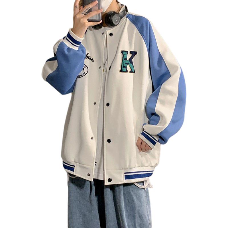 Men's Jackets Spring And Autumn Men Oversized Baseball Jacket Long-Sleeved Color Block Letter Embroidered Collar TopMen's, Black
Men's Jackets Spring And Autumn Men Oversized Baseball Jacket Long-Sleeved Color Block Letter Embroidered Collar TopMen's, Black