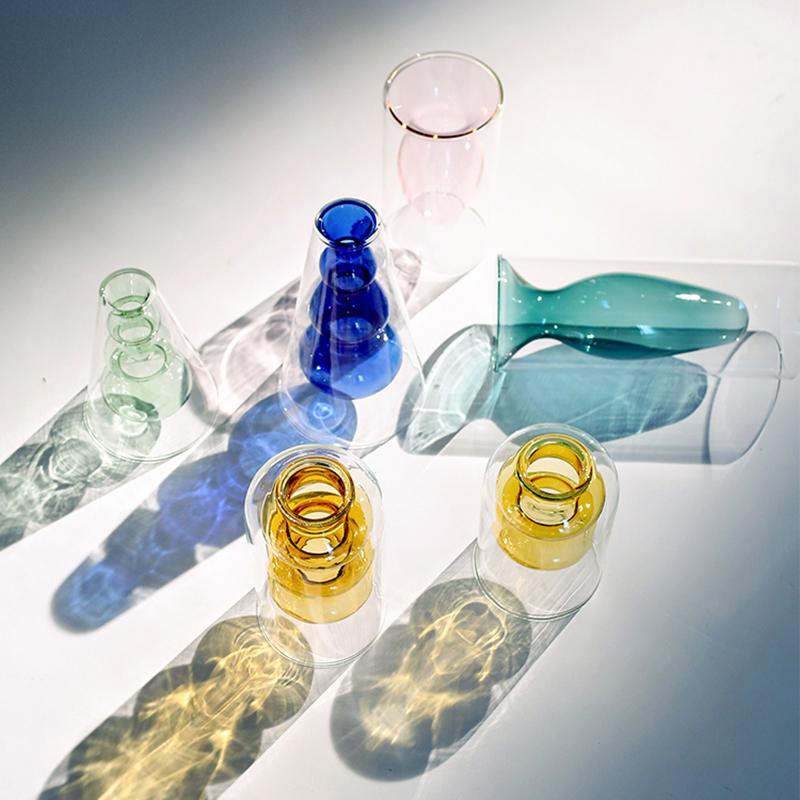 Vases Nordic Home Decor Glass Vase Living Room Decoration Flower Transparent Decorations Decorative Glasses Gifts