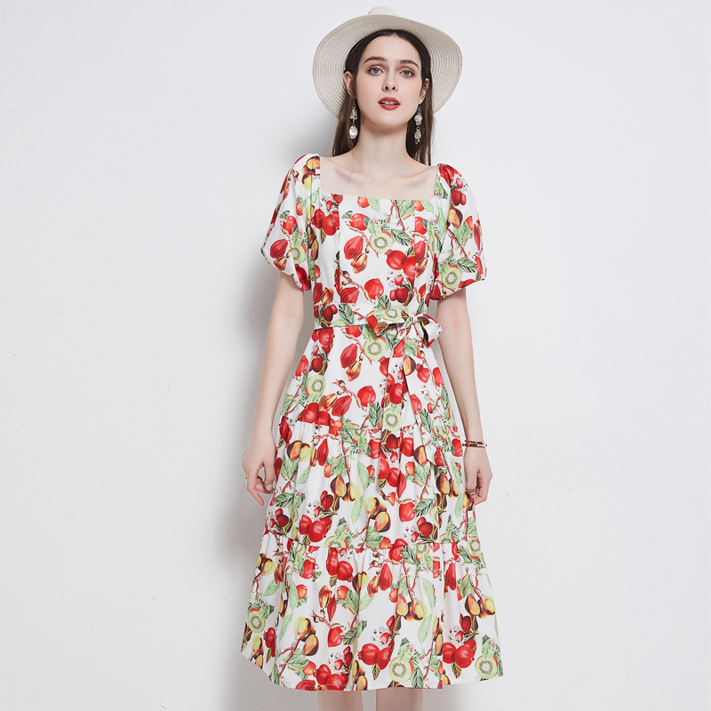 2022 Summer Casual Dress Short Sleeve Woman Designer Elegant Print Round Neck Slim Party A-Line Dresses Runway Women Clothes Exquisite Slim Flowy Cute Midi Frock
2022 Summer Casual Dress Short Sleeve Woman Designer Elegant Print Round Neck Slim Party A-Line Dresses Runway Women Clothes Exquisite Slim Flowy Cute Midi Frock