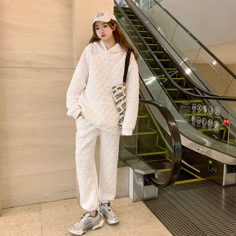 Women's Two Piece Pants Hooded Sweatshirt Two-piece Female 2022 Autumn And Winter Korean Loose Girly Casual Fashion Suit Sportswear Harajuku, Green
Women's Two Piece Pants Hooded Sweatshirt Two-piece Female 2022 Autumn And Winter Korean Loose Girly Casual Fashion Suit Sportswear Harajuku, Green